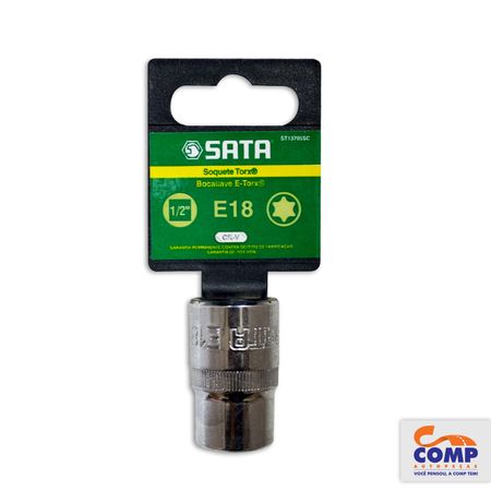 Soquete-Torx-Sata-E18-Encaixe-1-2-Aco-Cromo-Vanadio-Cromado-Apertar-Afrouxar-Parafusos-Porcas-comp-1