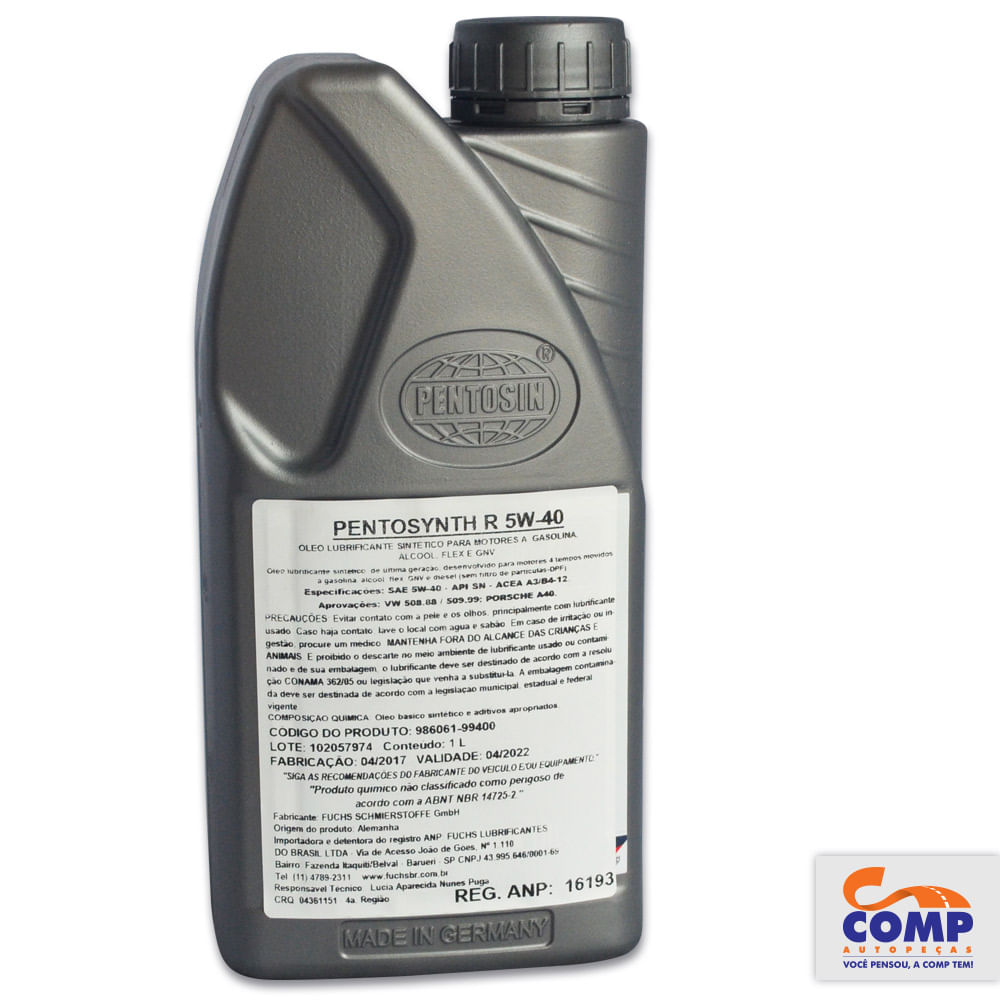 Óleo de Motor 5W40 Sintético Pentosin - autopecascomp