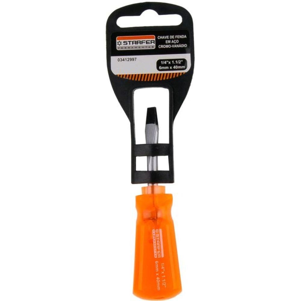 Chave Fenda Toco Profissional 1/4x1.1/2 Polegadas Starfer 3412997