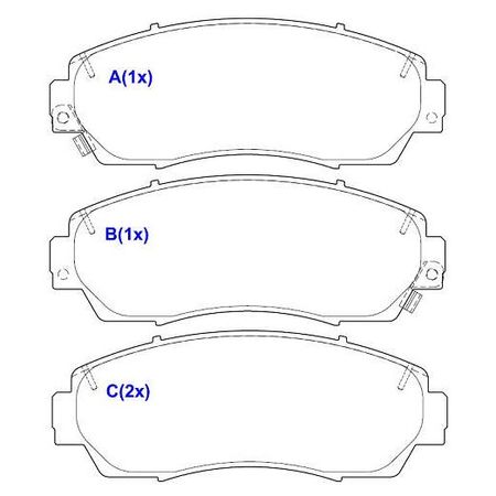 Pastilha-Freio-Dianteira-CR-V-Odissey-Ferodo-HQF-2266AC-sistema-Importado-Akebono-2018-2017-comp-2