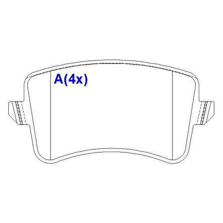 Pastilha-Freio-Traseira-A4-A5-Q5-HQF-2308-sistema-Lucas-2018-2017-2016-2015-2014-2013-2012-comp-2