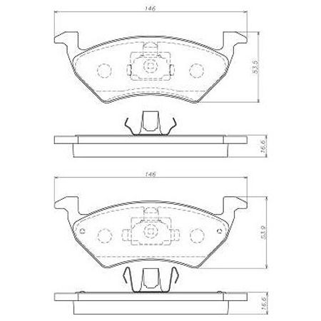 Pastilha-Freio-Traseira-Up-Jurid-HQJ-2320-sistema-Teves-hqj2320-2014-2015-2016-2017-2018-comp-2
