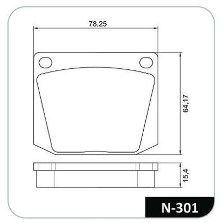 7892679060255-Pastilha-Freio-Dianteira-Caravan-Opala-GTB-Cobreq-N301-1971-1972-1973-1974-comp-2