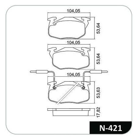 7892679060774-Pastilha-Freio-Dianteira-205-305-309-405-Clio-Espace-Express-Naveda-R5-R9-R11-COMP-2