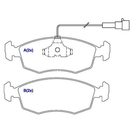 Pastilha-Freio-Dianteira-Tempra-Tipo-Uno-Speed-Brake-SNA516-Sistema-Teves-1999-1998-1997-1996-comp-1