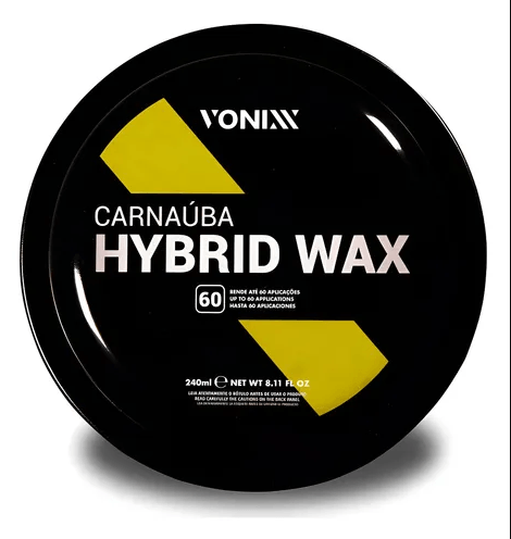 Carnaúba Hybrid Wax Vonixx 240ml  Cera Híbrida Premium com Brilho e Proteção Duradoura